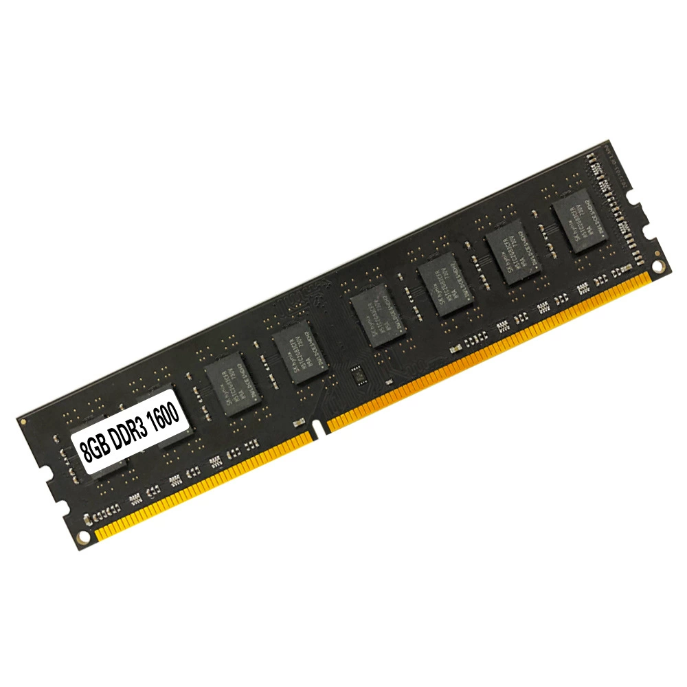 DDR3 1600 8GB модуль оперативной памяти для десктопа, полностью совместим, широкая плата, чёрная планка, двухсторонний, 16 чипов
