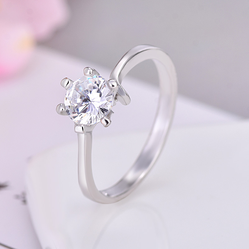 Christmas ring with zircon