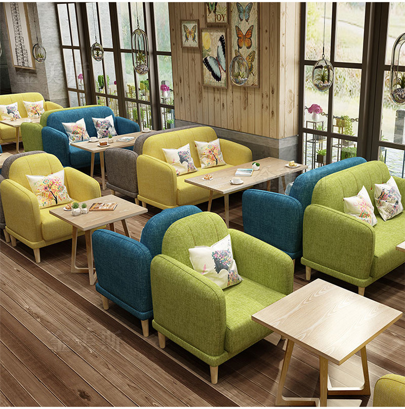 Milk tea shop sofa dessert shop sofa