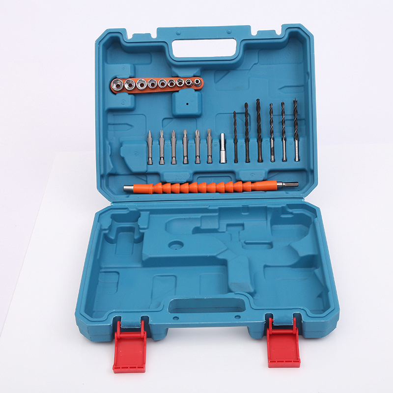 厂家直供家用手电钻配件工具箱 锂电五金套装电动工具配件箱批发