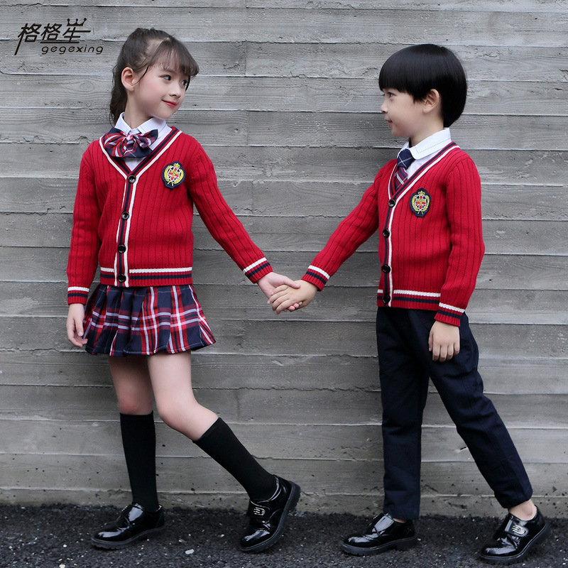 Princess Star Kids 2018 new pattern men and women Sweater suit Primary and secondary school students school uniform kindergarten Park service Autumn