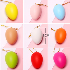 12 pieces in a pack 6*4.2 diy Easter plastic eggs that can be hung with children's painted plastic shell simulation eggs