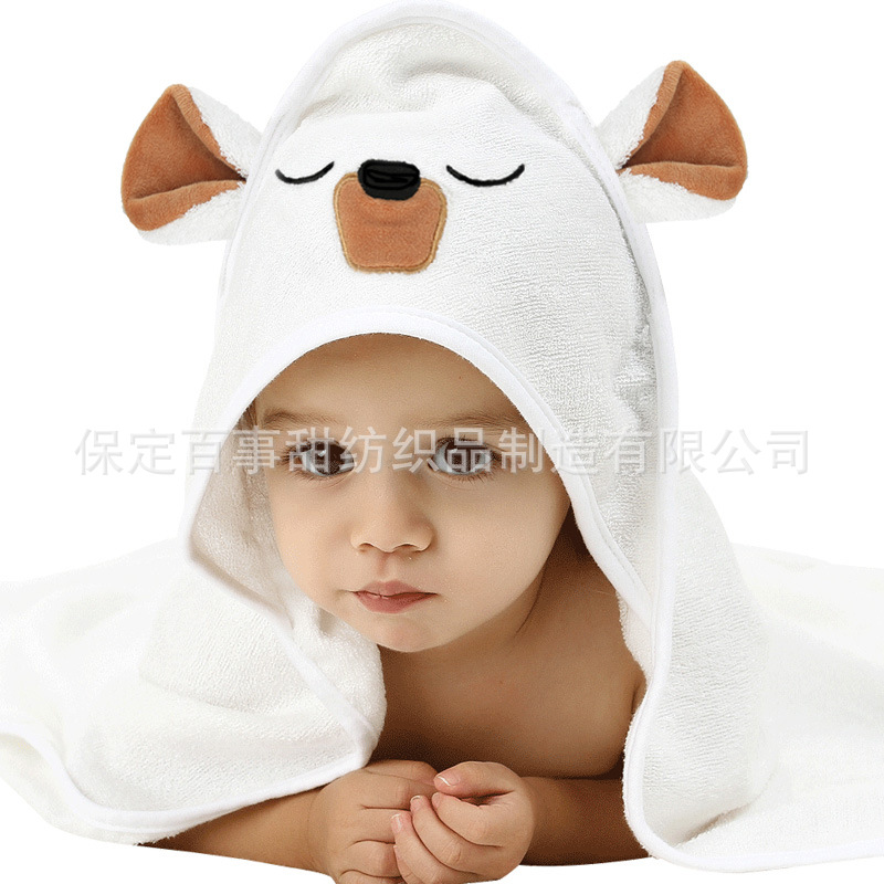 动物造型竹纤维婴儿连帽浴巾抱被 Bamboo baby hooded towel