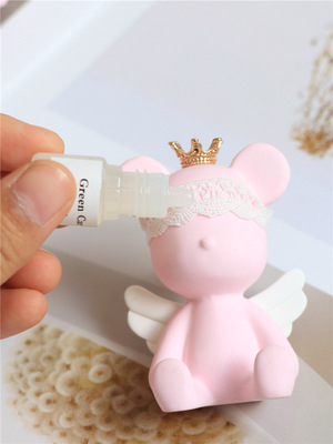 Interior adornment, lovely angel wings, bear, air conditioner, perfume, vent, plaster, aromatherapy, decoration, and lasting fragrance.
