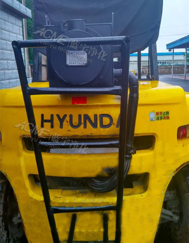 重载叉车尾气净化器 10吨以上叉车尾气净化装置 叉车净化器选万纯