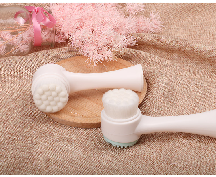 Double-sided Silicone Cleansing Makeup Remover Face Brush display picture 4