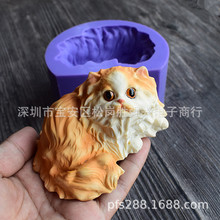 可爱猫咪硅胶模具 慕斯巧克力模具 石膏香皂滴胶翻糖模具15280