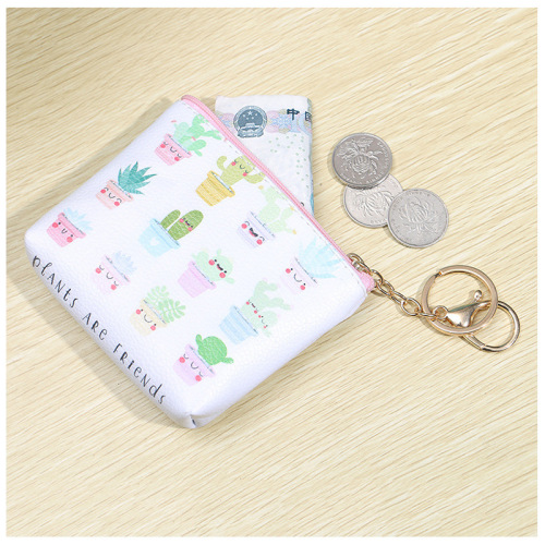 Cute and Creative Style Zero Wallet, Korean Version of Fresh and Minimalist Small Storage Bag, Wholesale Cactus Zero Wallet