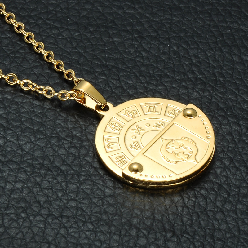 Nihaojewelry Bijoux En Gros Collier Pendentif Médaille Douze Constellation display picture 2
