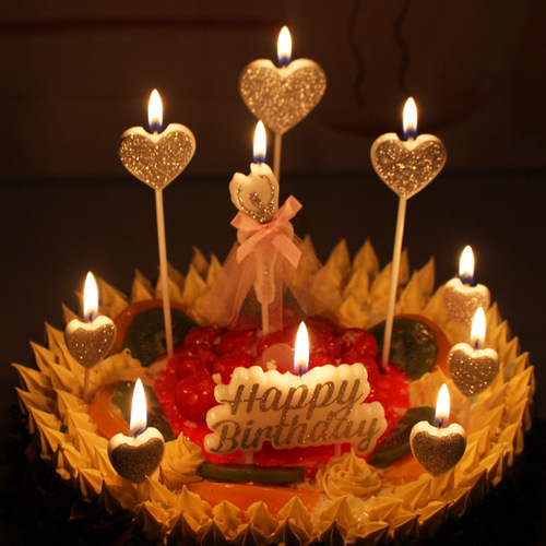 2024 Shimmering Gold Birthday Cake Candles, Birthday Candles for First Anniversary, Bake-in Plugin Paraffin Candles, Smokeless Birthday Decor Candles