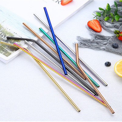 厂家生产 食品级不锈钢吸管 不锈钢304吸管 彩色吸管 可印LOGO