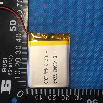 供应定位器 聚合物锂电池453442 韩国KC认证650mAh|ru