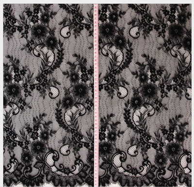 热销高档锦纶睫毛面料 白色镂空内衣婚纱窗帘桌布连衣裙蕾丝面料