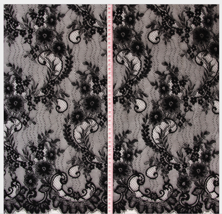 热销高档锦纶睫毛面料 白色镂空内衣婚纱窗帘桌布连衣裙蕾丝面料