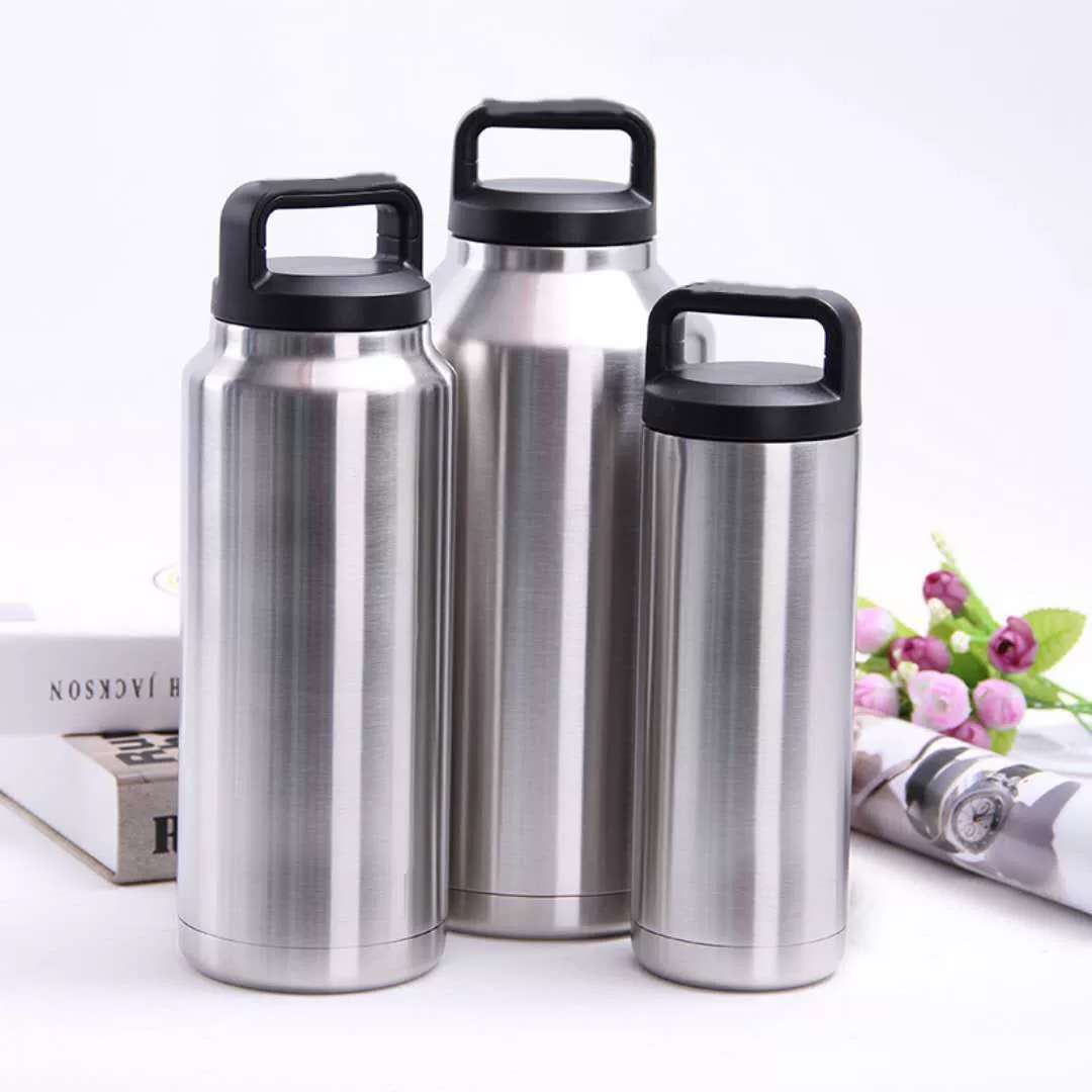 Creative glass stainless steel, climbing capacious sports bottle, (Cross-border trading)