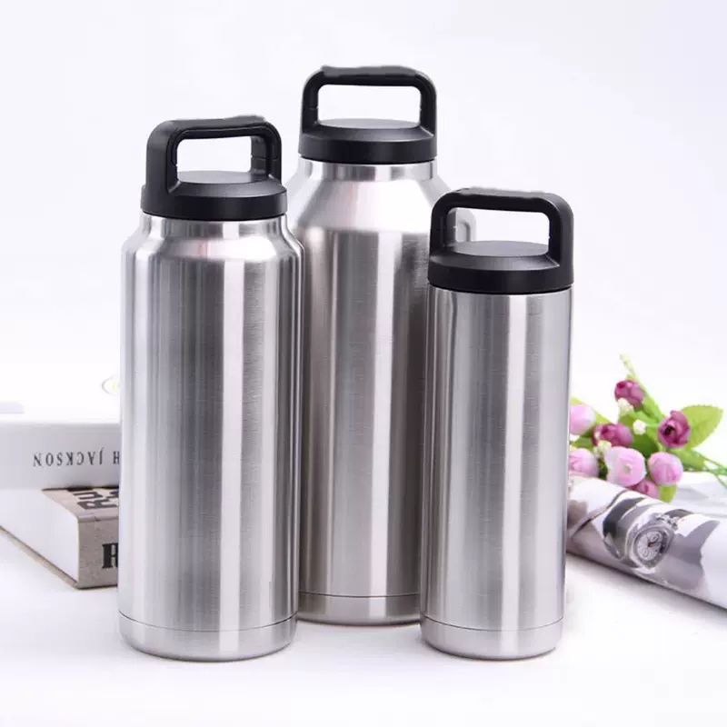 Creative glass stainless steel, climbing capacious sports bottle, (Cross-border trading)