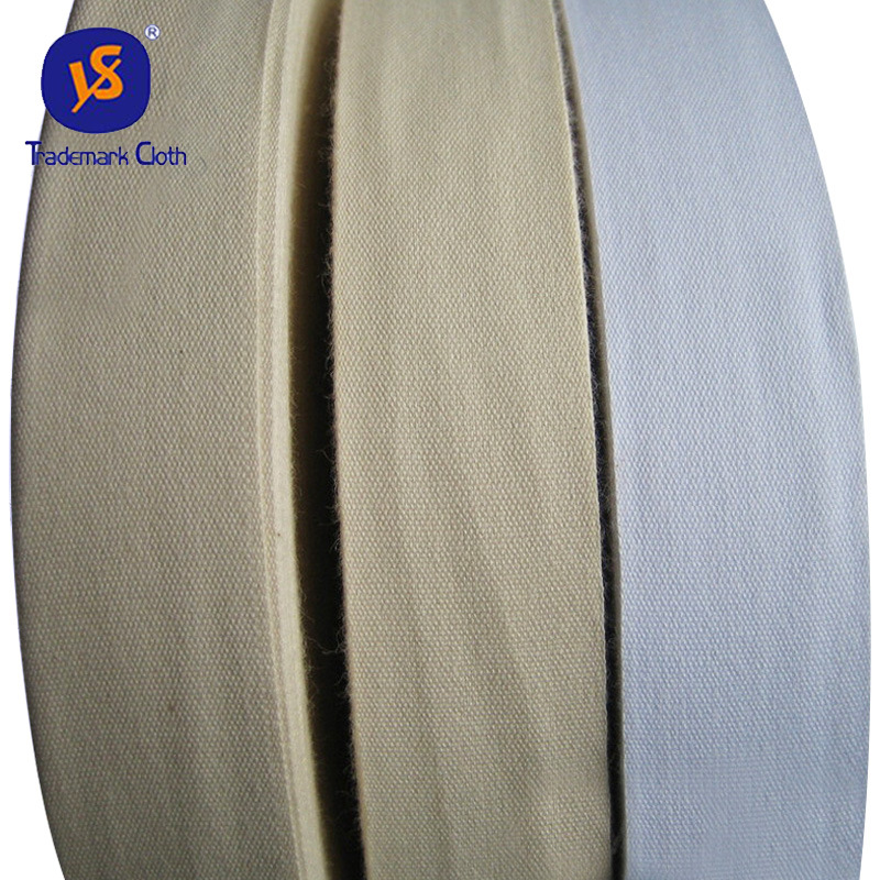 厂家热销 织带商标印刷材料 棉带 东莞自粘电线胶商标布