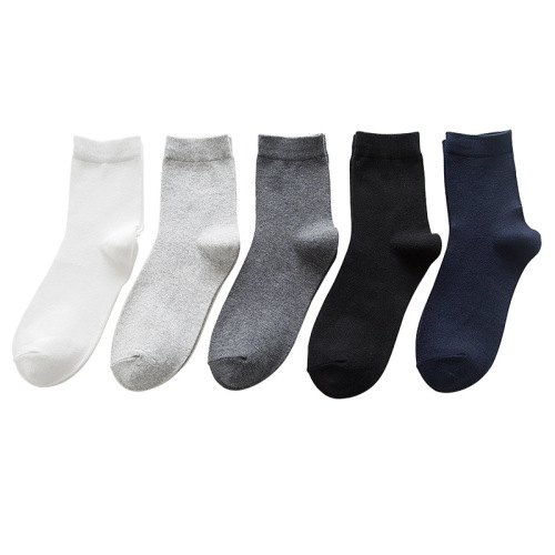 Socks Men's new spring and summer versatile solid color men's mid-calf TC cotton socks Pinduoduo source factory direct sales