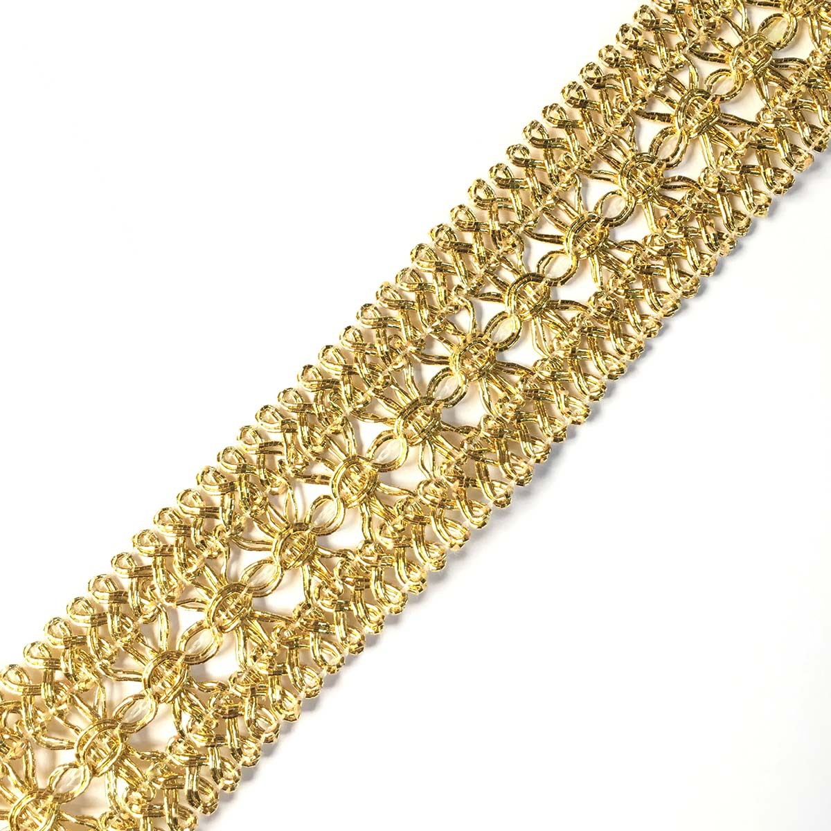 Manufactor Direct selling Gold Line weave lace Golden Centipede Edge 3.8 Centimeter barcode Hollowed out ribbon Price