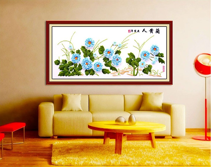 Oujin fábrica de seda cinta bordado hecho a mano DIY niño estudiante hecho a mano Desarrollo Inteligencia Lan Guiren bordado DIY punto cruz