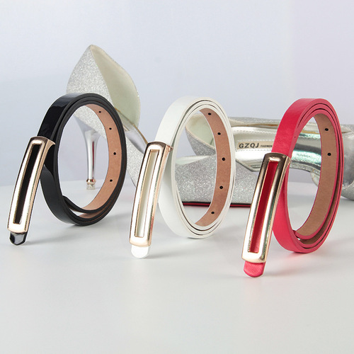 Women's Belt, Lady Waist Belt, Korean Style Versatile Fashion Spring and Summer Fine Belt Decorative Belt Pants Accessory