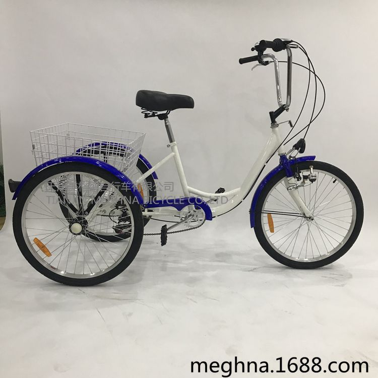 24寸7速人力三轮车 脚踏三轮车外销人力三轮车源头工厂批发三轮车