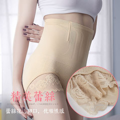 Japanese friend receiving abdominal control underwear, female bee hive high-waist slimming buttock-shaping pants, petite waist shaping lace triangle pants for summer