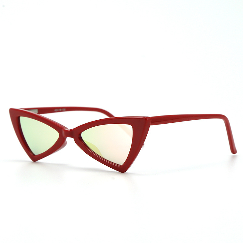 新款儿童太阳镜三角形猫眼宝宝男女童墨镜紫外线时尚潮流儿童镜|ms