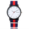 Fashionable nylon woven sports cloth men's watch, simple and elegant design