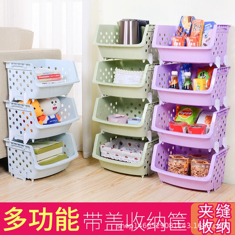 Kitchen shelf Meiyi multi-layer vegetable storage basket, 1–4 tiers, wheels optional