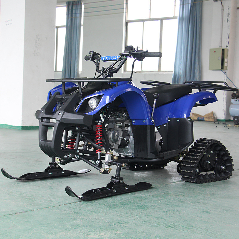 廠家小公牛雪地摩托車 125CC燃油雪地沙灘車 履帶雪橇車 滑雪車