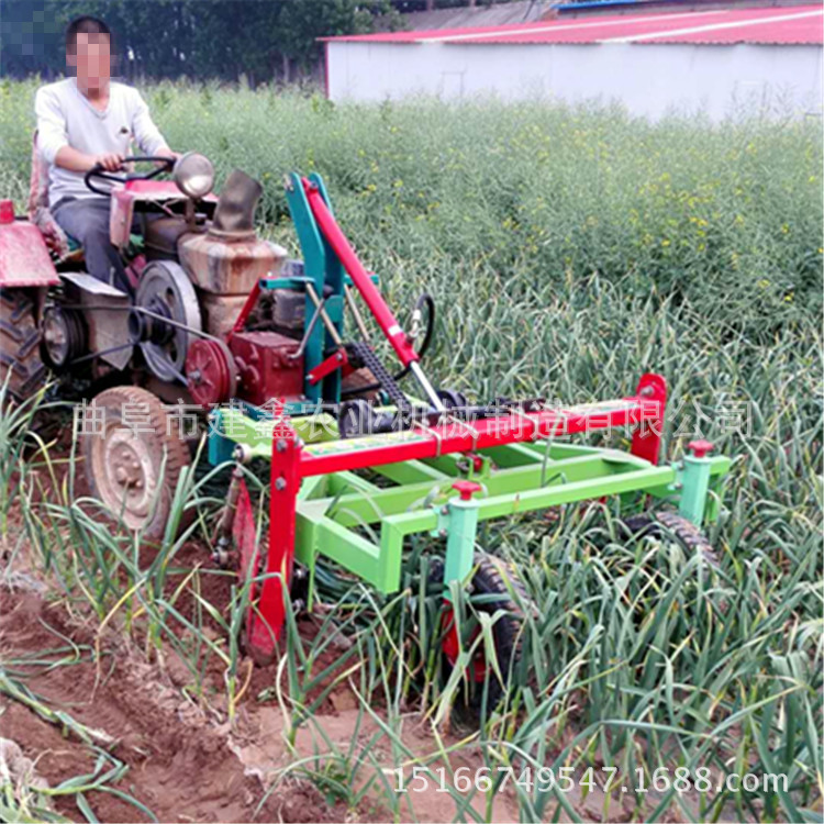 宿迁拖拉机带前置大蒜收获机销售点家用手推式柴油动力出蒜机