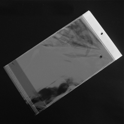 厂家直销定做opp白色卡头自粘袋 透明塑料珠光膜袋饰品卡头包装袋
