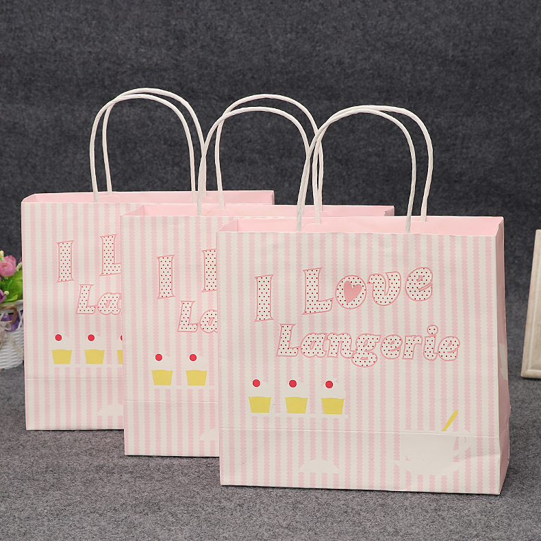 供应彩色牛皮手提纸袋 服装礼物礼品购物袋 日式J型口手提袋