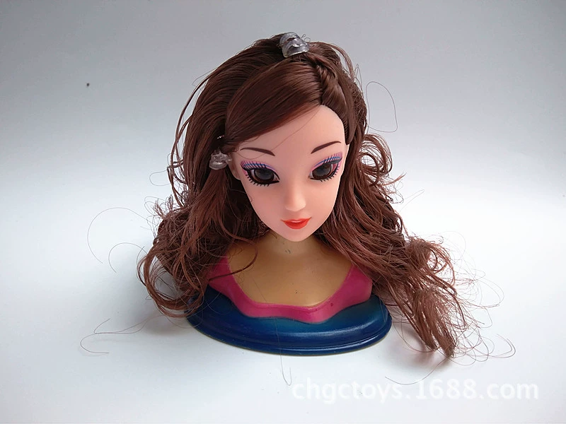 Пластиковая голова куклы с аксессуарами, 11,5 дюймов, 3D, 30G