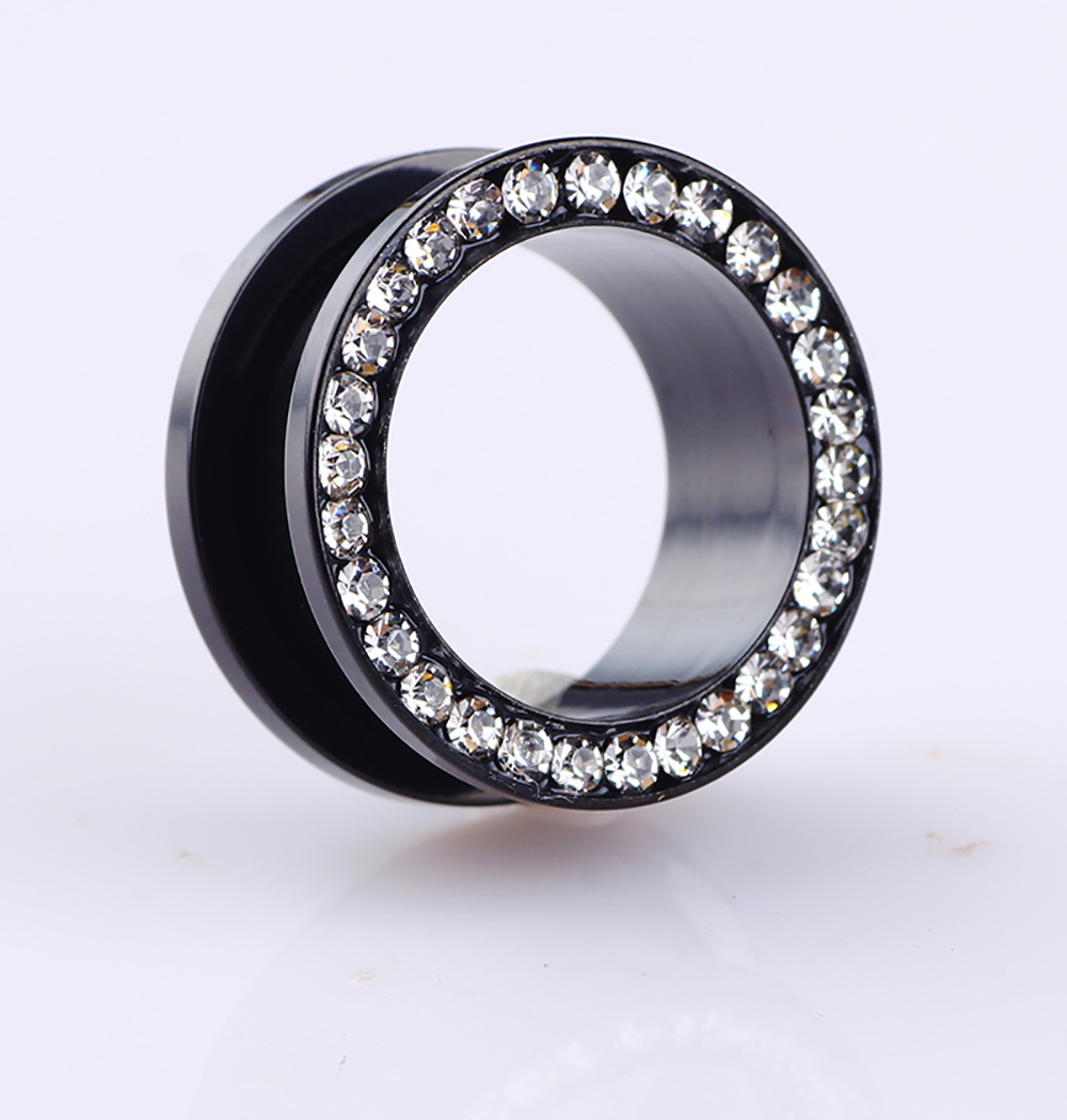 Stainless Steel Ear Stretcher Diamond Ear Expander 16mm 3 Pairs Body Piercing Jewelry detail image 7
