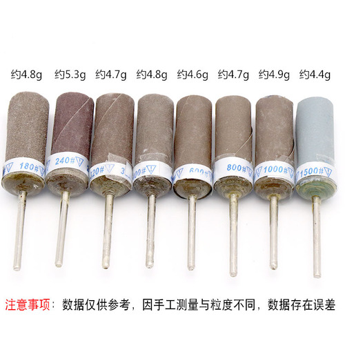 Sandpaper stick, core carving jade, jade polishing, electric grinding, hanging grinding table grinding accessories, handle diameter 2.35mm, water sandpaper