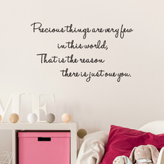 梵汐 外貿自粘牆貼 precious things 英文箴言VINYL刻字貼 FX1123