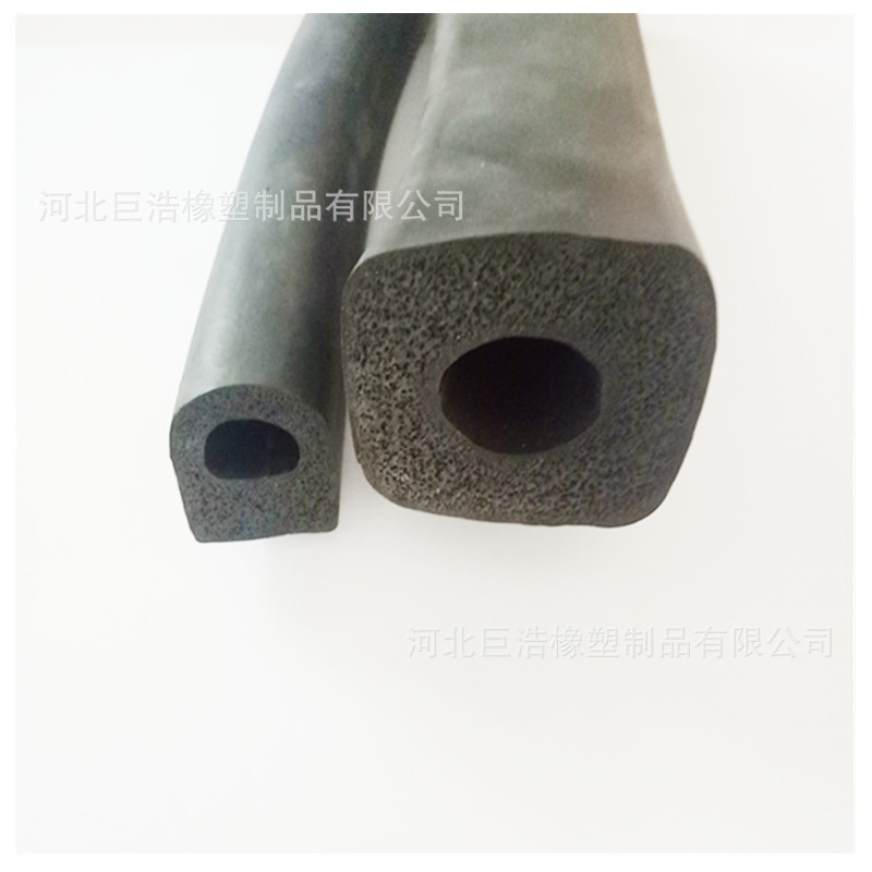 epdm发泡密封条 方形圆孔三元乙丙密封条 设备密封发泡橡胶密封条