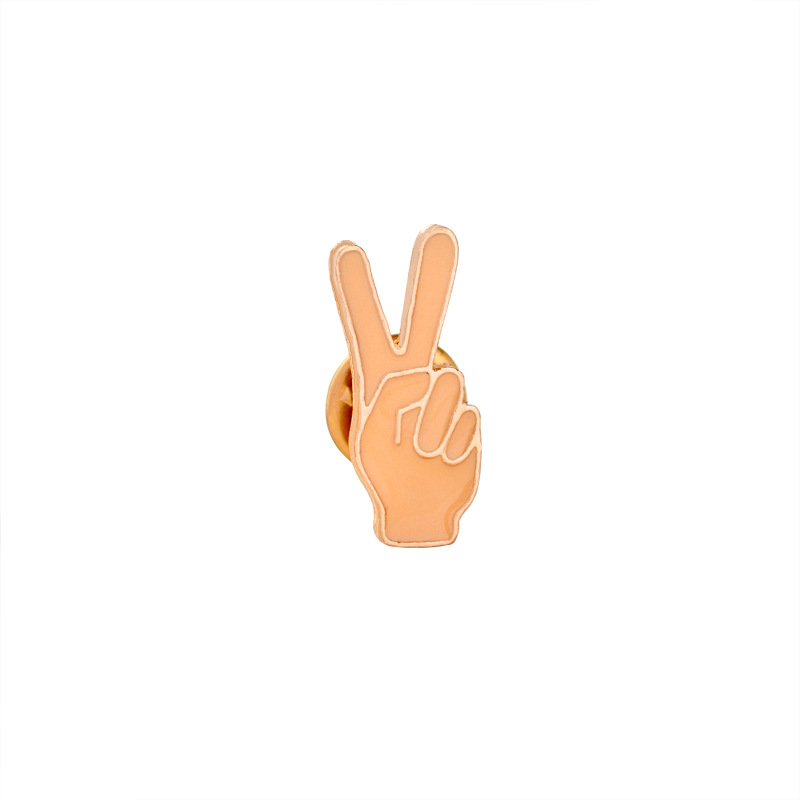 6g Weight Brooches Classification Daily Occasion Alloy Material Gesture Pattern Unisex Gender Enamel Design Cartoon Style Style Cartoon Style Pin Gesture Alloy Enamel Unisex Brooches 9