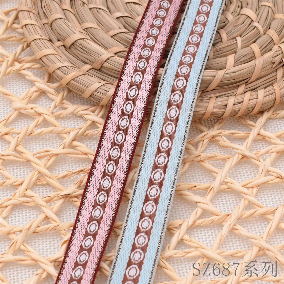 新品SZ687系列床上用品辅料织带花边 1.5cm宽被罩抱枕用提花织带