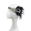 Retro headband, hair accessory for bride with tassels, European style, graduation party