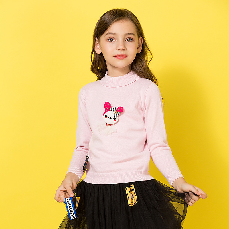 new pattern lovely Rabbit Half a girl sweater Sweater One piece On behalf of Children's clothing factory machining Customized