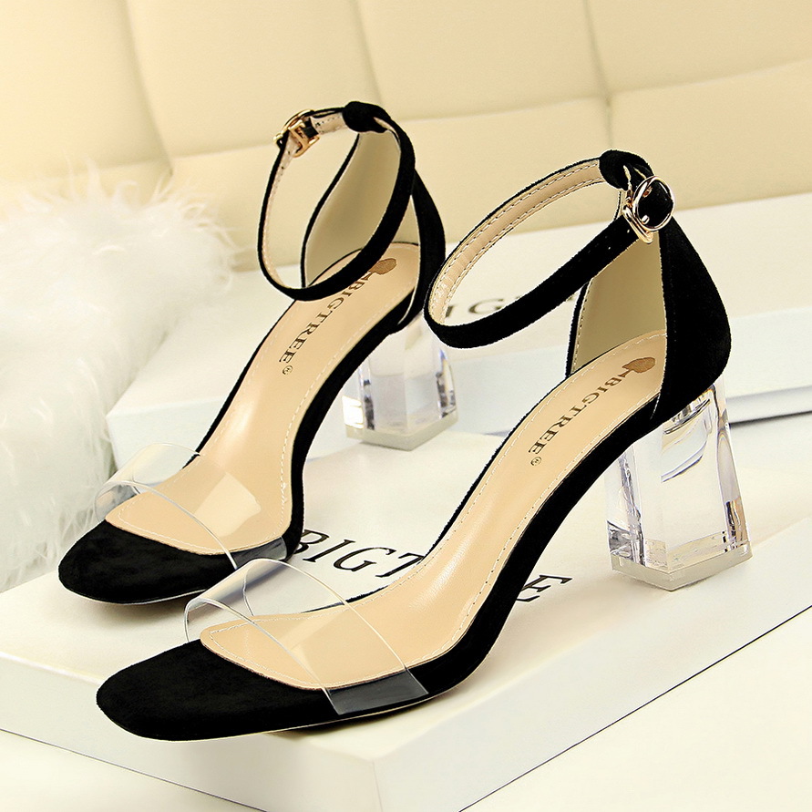 Elegant Women’s High Heel Sandals With Transparent Straps_voghion.com