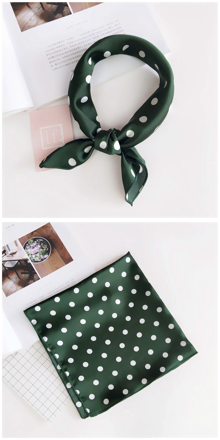 60g Weight Silk Scarf Classification Daily Occasion Satin Material Stripe, Polka Dots, Chains Print Pattern Summer Season Women's Gender Simple Style Style Women's Simple Style Stripe Polka Dots Chains Print Satin Silk Scarf 1