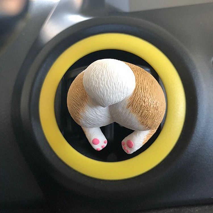 Car perfume Corgi Ass automobile Air outlet Aromatherapy Spread incense Stone personality customized automobile Decoration Interior trim