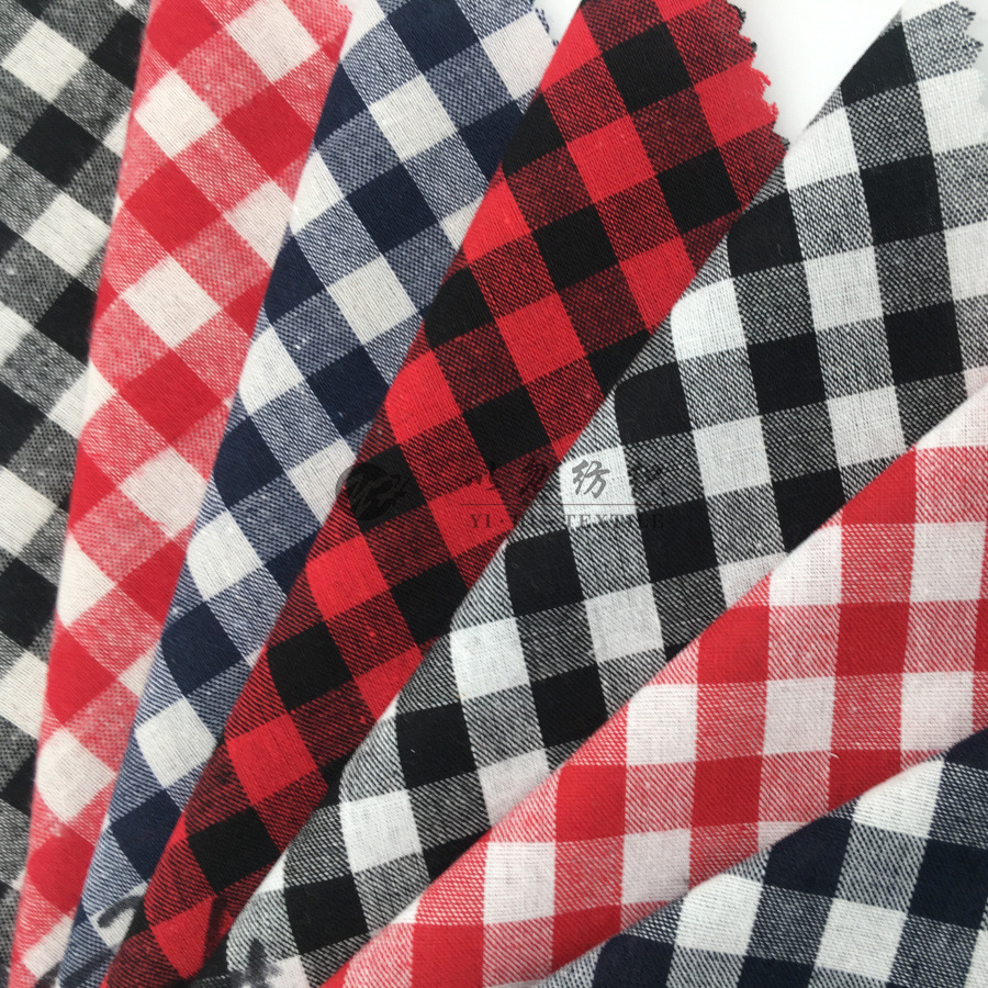 色织格子 男女装衬衫面料 春秋款 厂家直销 现货供应 批发