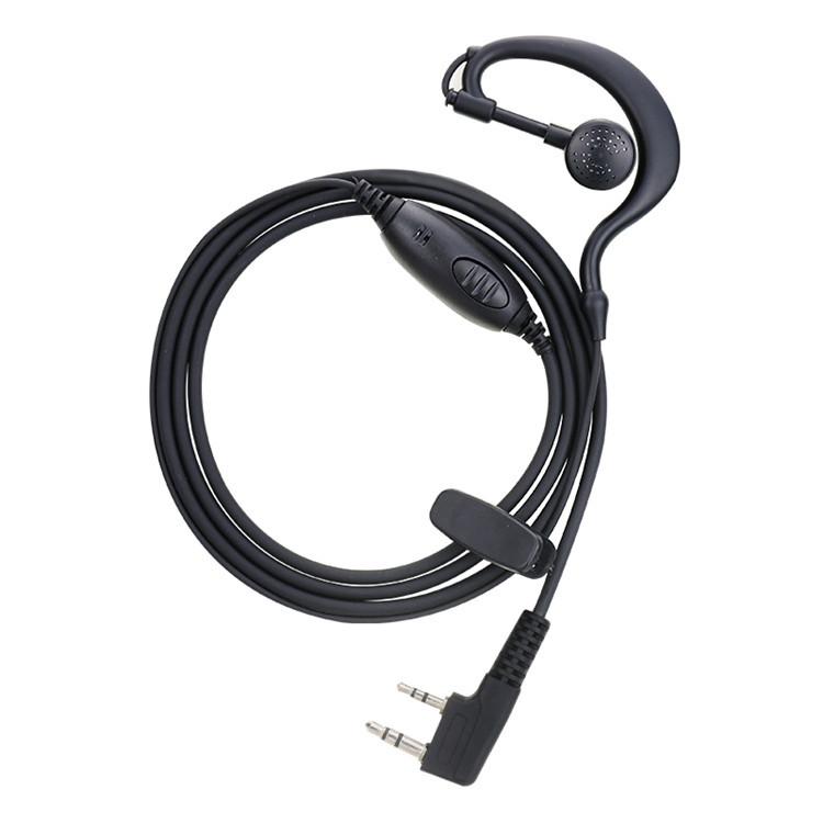 Factory Direct Sales Imitation Original Walkie-Talkie Headphone Line Ear-Hook High-Grade Thick Line Headset Supports Export Wholesale