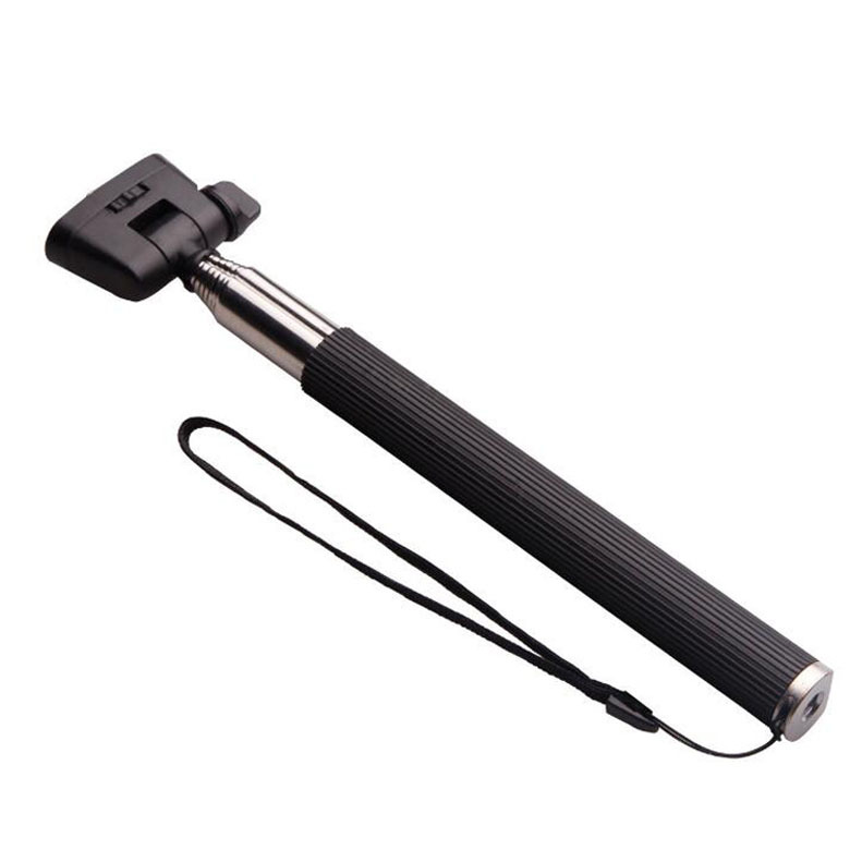 现货全黑色自拍杆手机运动相机monopod自拍杆Gopro手持伸缩自拍棒|ru