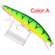 5 Colors Shallow Diving Minnow Lures Sinking Hard Plastic Baits Fresh Water Bass Swimbait Tackle Gear